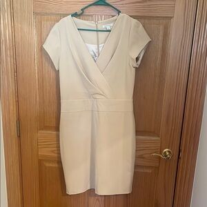 Elegant Cream Wrap Dress